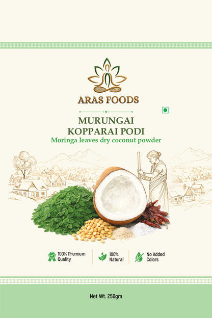 Murungai Kopparai podi -Moringa Dry coconut powder
