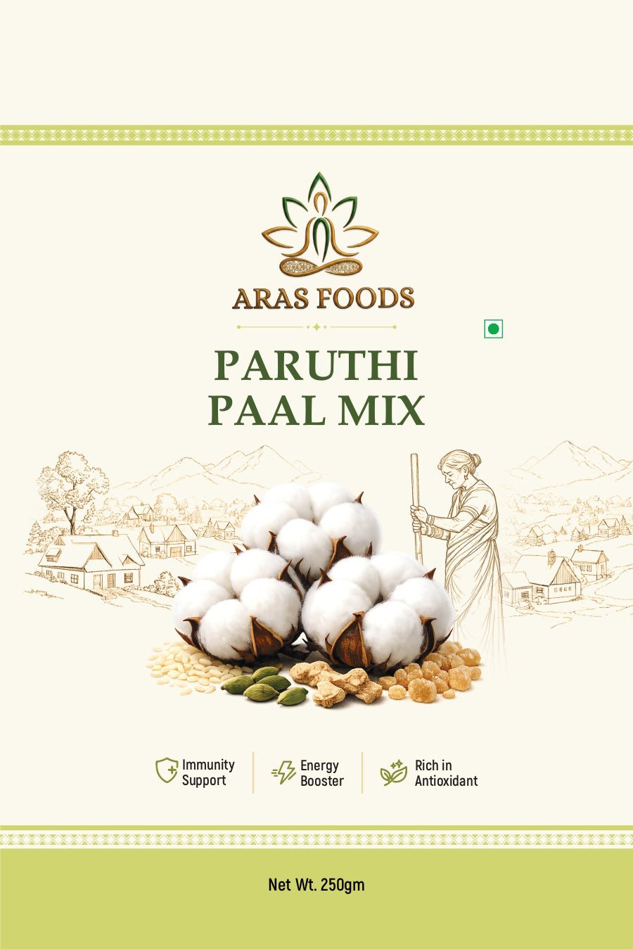 Paruthi paal mix-cotton seed drink premix