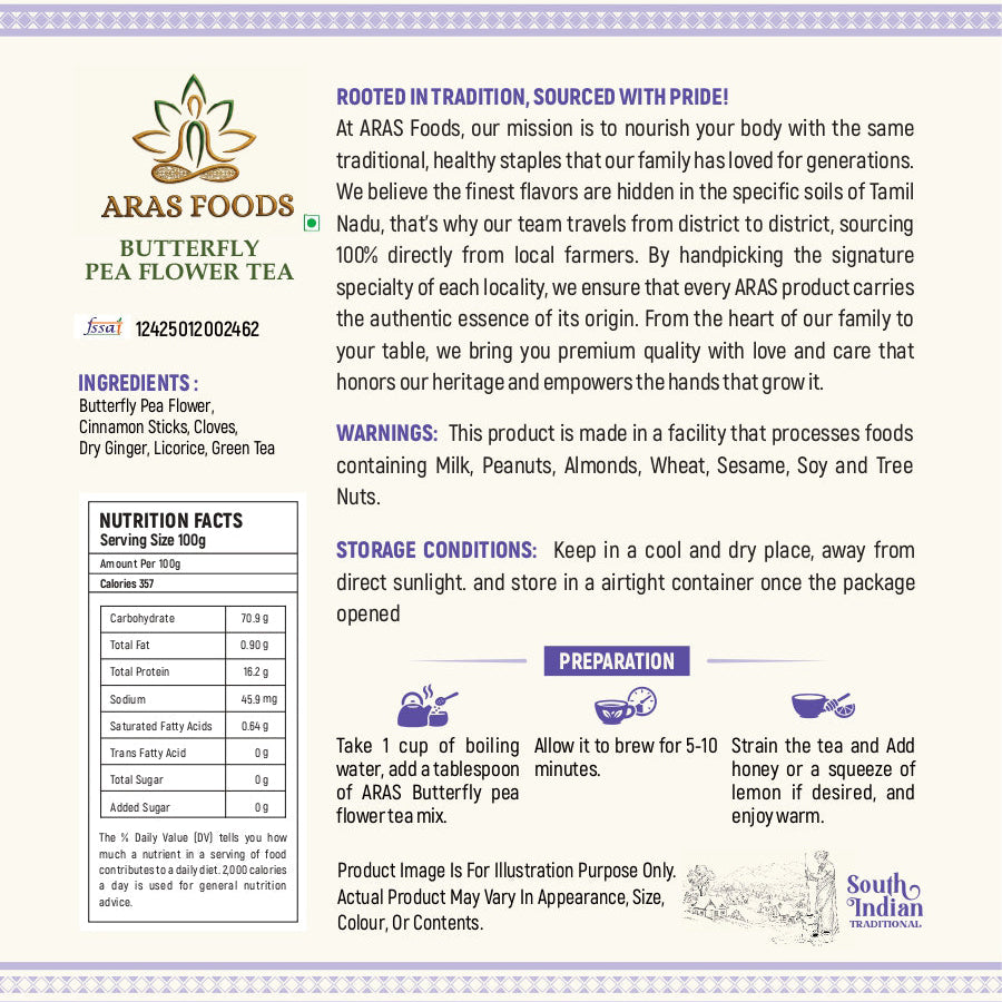 Butterfly Pea Flower Tea -  250gm