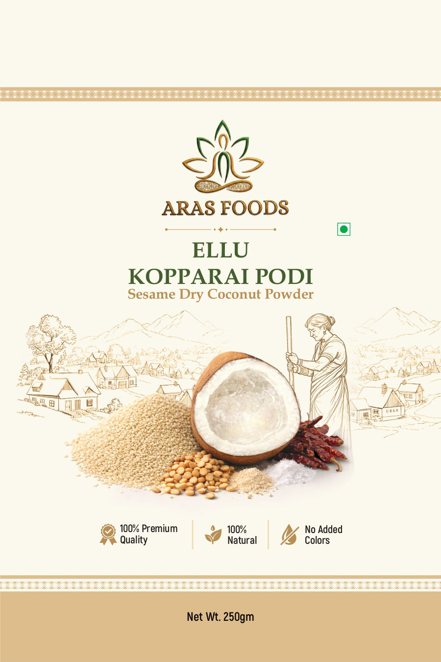 Ellu kopparai podi-sesame dry coconut powder